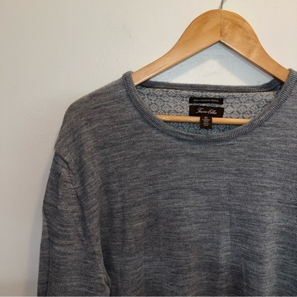 Tasso Elba Merino Wool Sweater Gray Men’s Size Extra Large - Picture 3 of 7